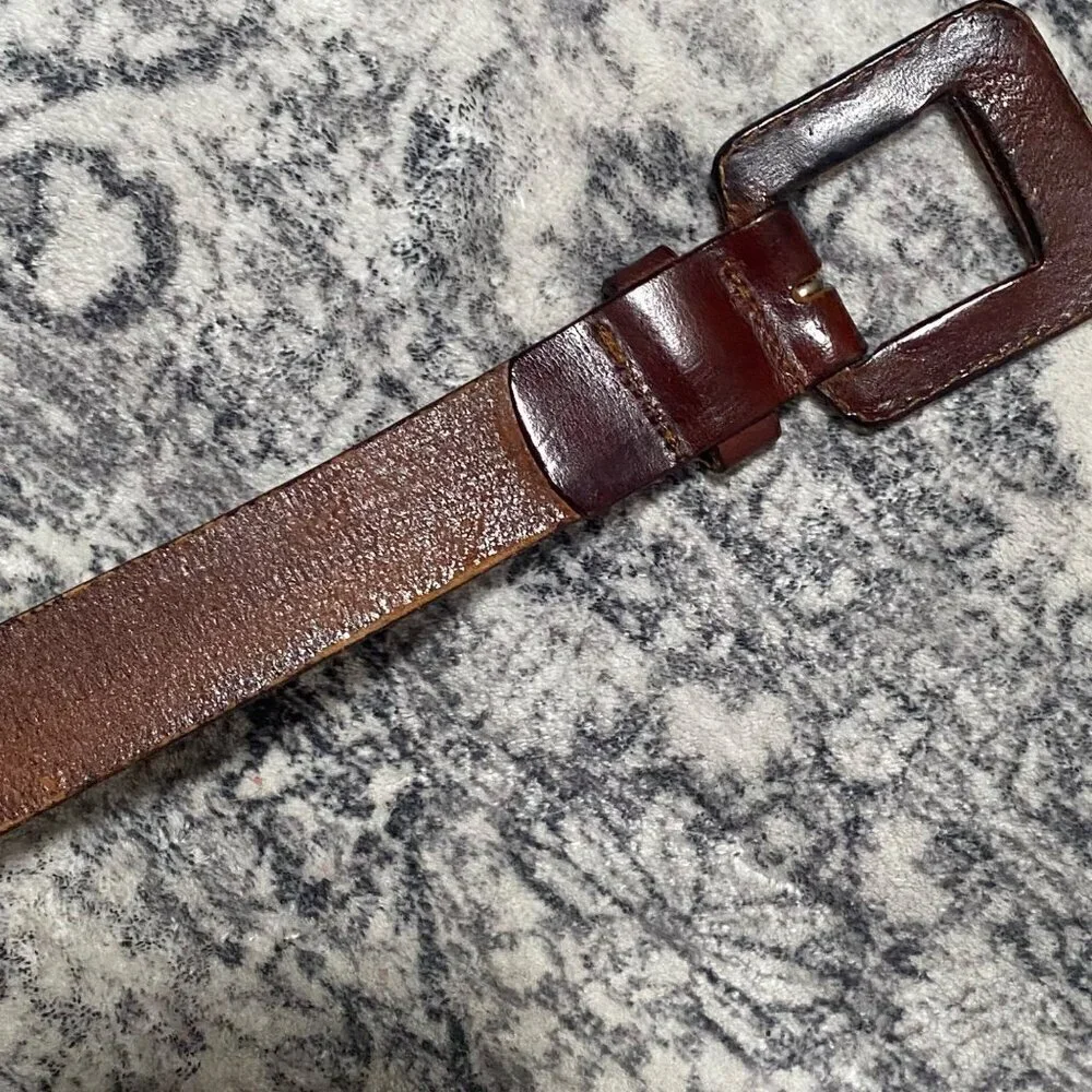 Vintage Brown Leather Belt